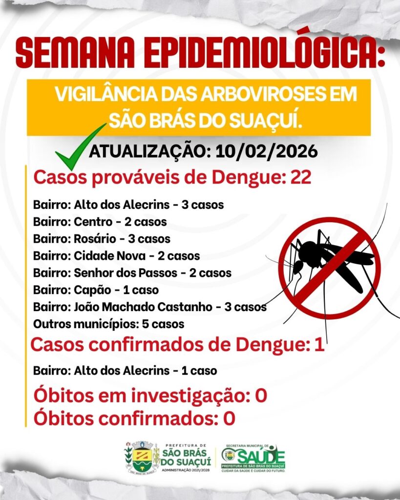 VIGILÂNCIA DAS ARBOVIROSES – SÃO BRÁS DO SUAÇUÍ